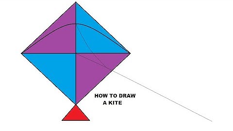 how to draw a kite in Ms painting tutorial step by step