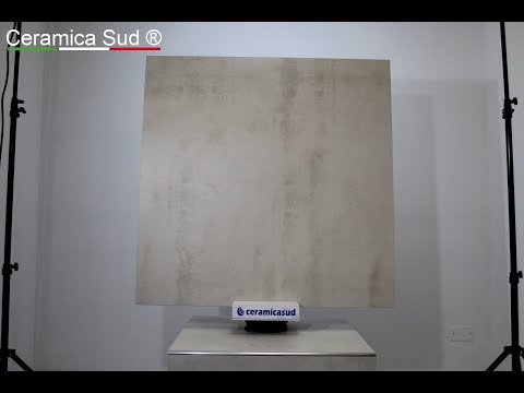 Pavimento moderno quadrato effetto pietra breccia bianca da esterno 90 x 90 cm. - Made in Italy
