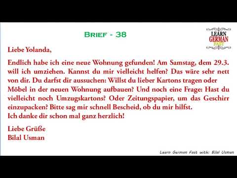 German Brief 38 A1 A2 B1 B2 C1 C2 Youtube