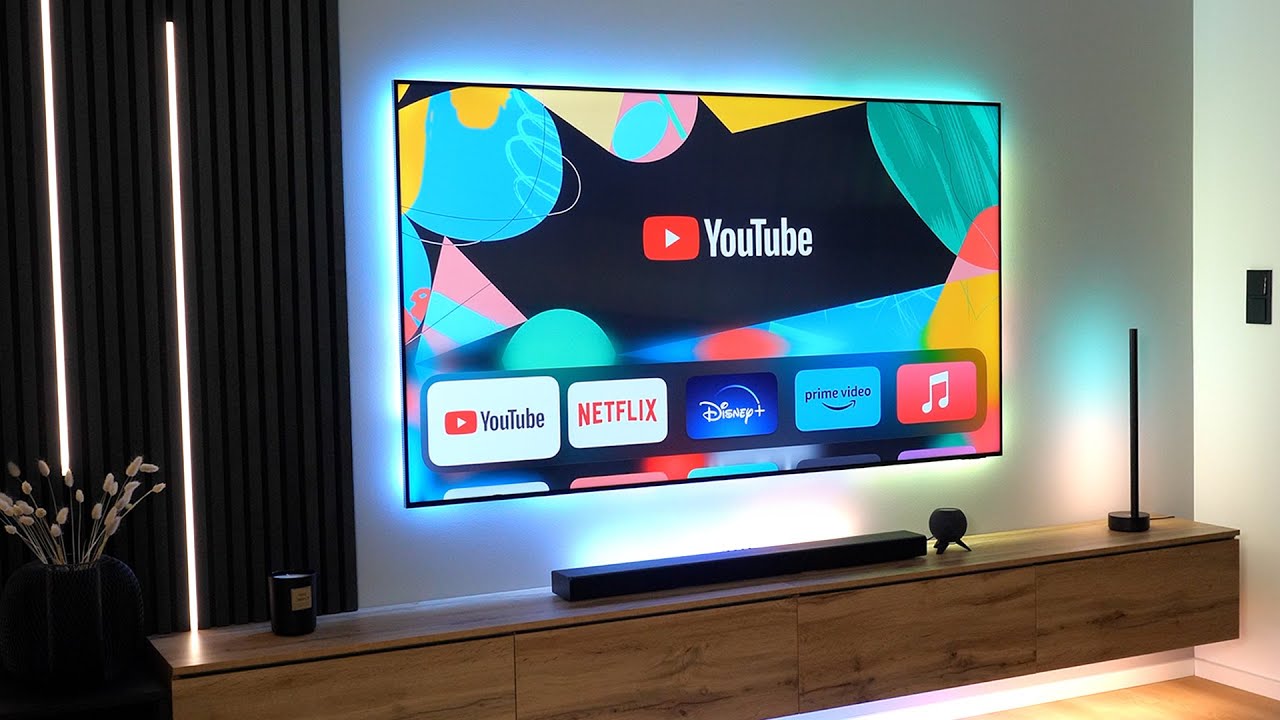 Die PERFEKTE TV Beleuchtung, sogar mit Ambilight 😍 - Hausbau VLOG #33 🏡 