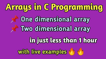 # 16 Arrays in C Programming | Tamil | Arrays in Tamil | Examples | 1d | 2d