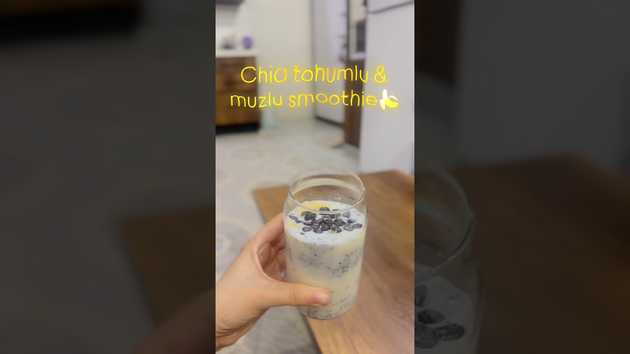 Chia tohumlu & muzlu smoothie çok pratik 🍌❣️🧚🏼‍♀️