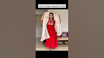 How to drape dupatta on head #shorts #youtubeshorts #shortsvideo #howto #dupattastyling