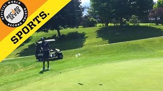 Chipping A Water Bottle Into A Golf Hole!