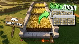 I Built an Automatic Wheat Farm in Minecraft 🌾Easy Redstone Farm Tutorial#minecraft #minecraftbuild