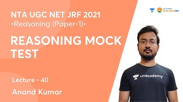 NTA UGC NET JRF 2021 | Mathematical Reasoning & Aptitude by Anand Kumar | Reasoning Mock Test