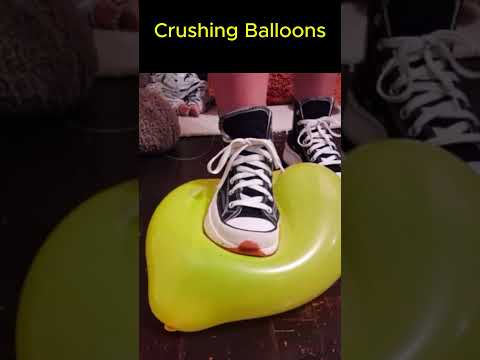 🎈 Balloon Destruction Challenge.👟 5 Different Sneaker Styles.🔊  #asmr #crushing #sneakercrush