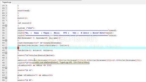 Tutorial menghitung nilai mahasiswa dengan program #3fungsi