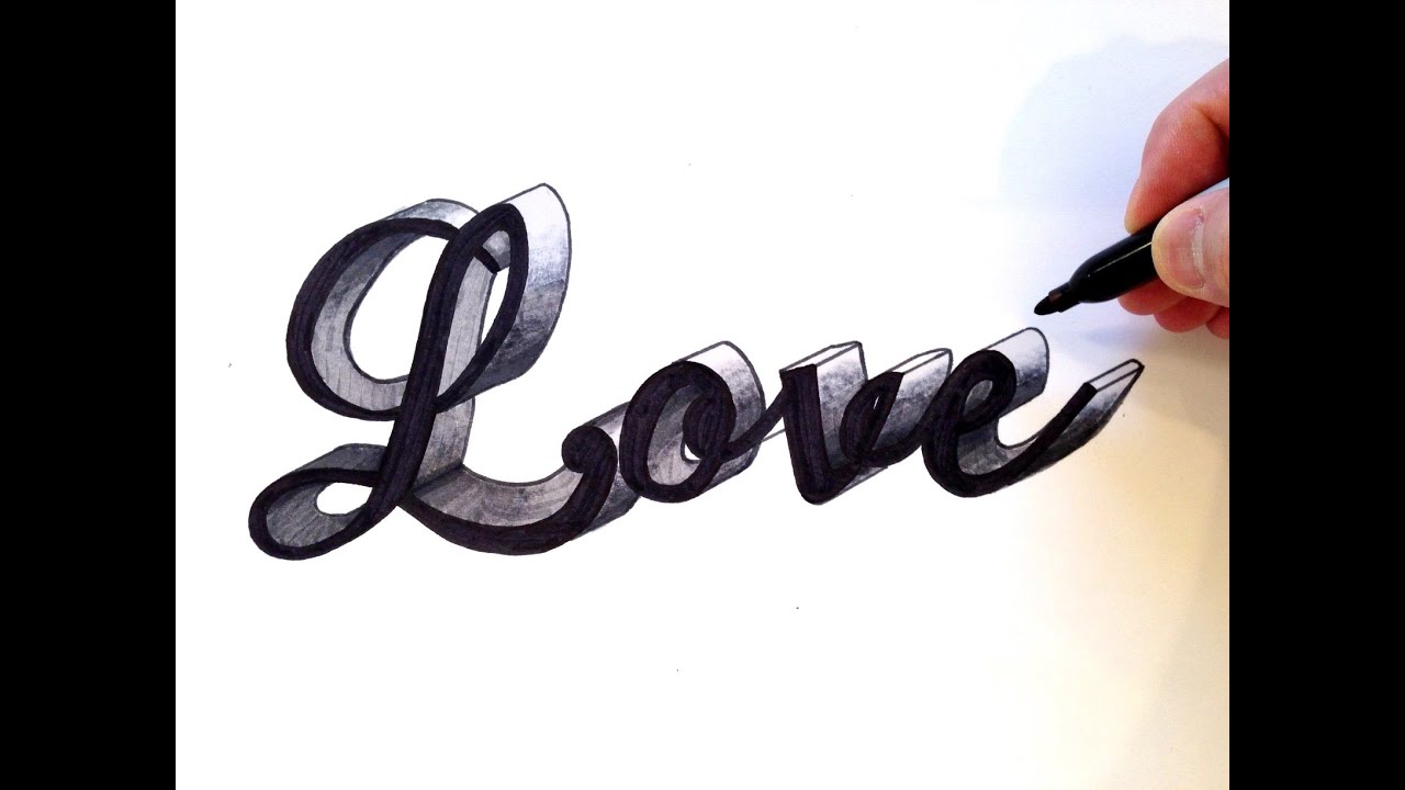 How to Draw Love in Cursive 7D