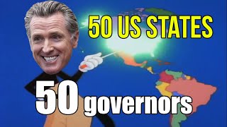 Yakko's World but it's all 50 U.S. states by all 50 U.S. governors