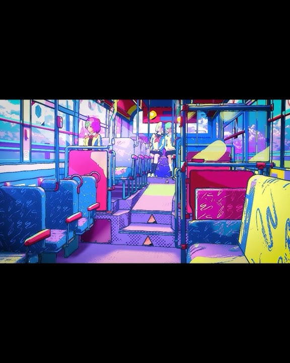 Bus Ride Across the Colorful world #blenderanime  #b3d