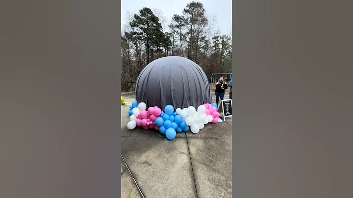 Gender reveal party inside big balloon mother reaction is amazing #Shorts