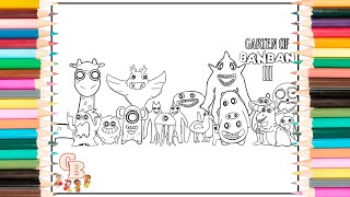 Garten Of Banban Chapter 3 Coloring Pages/ All New Bosses/ How to color