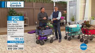 Mac Sports Double Decker Foldable Wagon with Shelf and C...