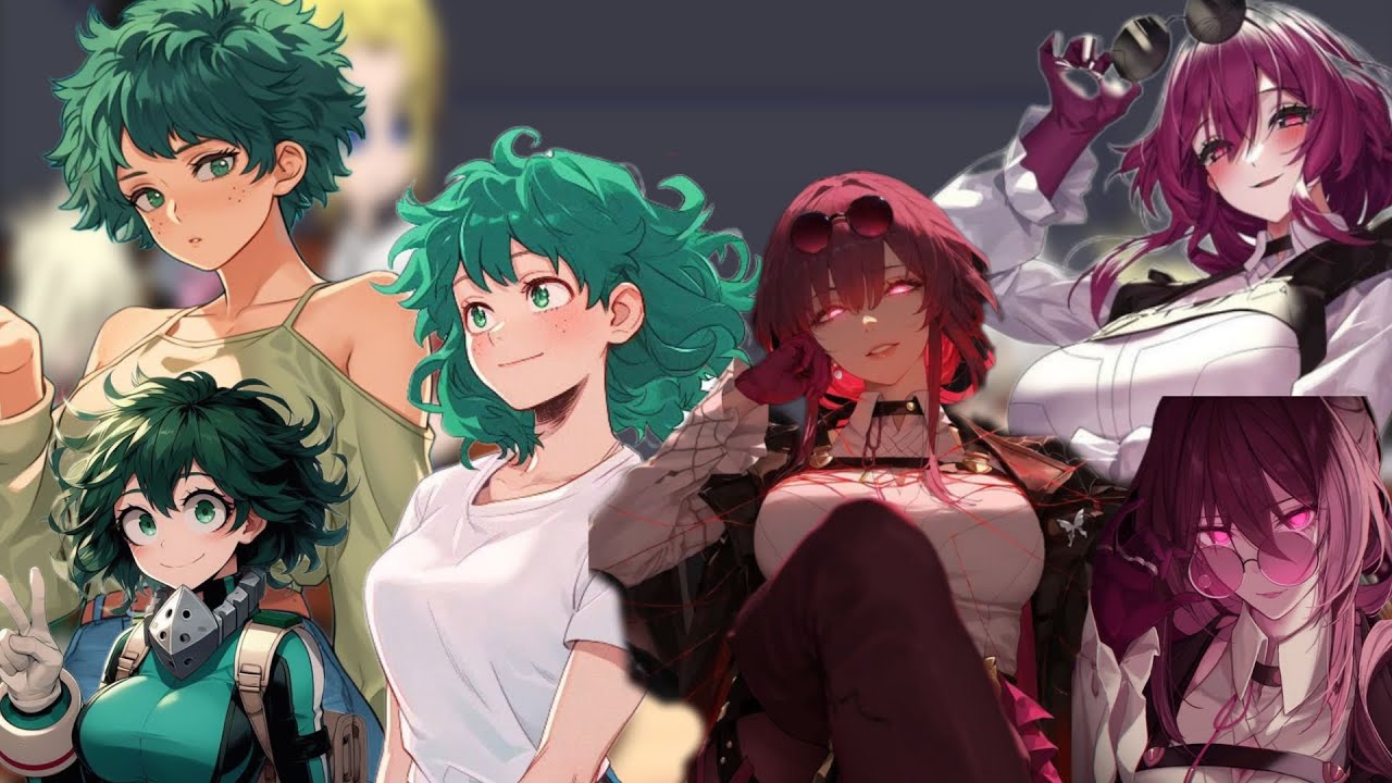 Реакция персонажей МГА на ФемМидория как Кафка