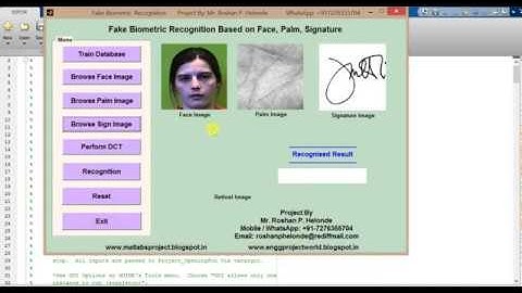 Fake Biometric Recognition using Matlab Code