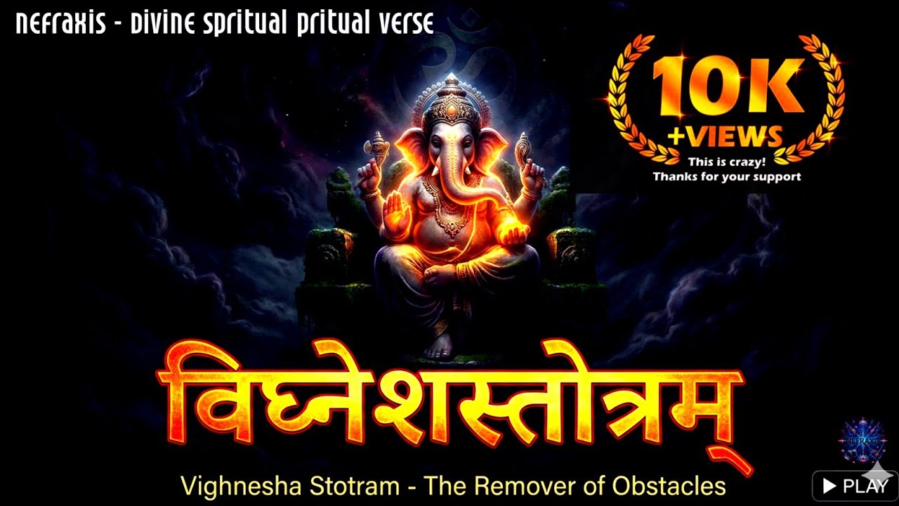 विघ्नेशस्तोत्रम् 🔱✨ | Vighnesha Stotram – The Ultimate Remover of Obstacles & Negativity🙏🔥 #nefraxis