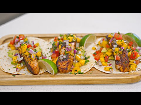 Salmon Tacos With Mango Salsa
