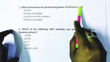 [English] CSWIP 3.1 Chapter 5: Non - Destructive Testing (NDT) Question & Answers
