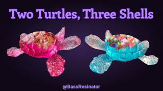 Two Turtles, Three Shells #resinart #shellart #turtleart