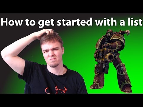 How to get Started List building [8th ed 40k]