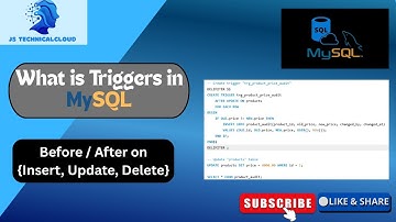 What is Triggers ? | How to Create Triggers in MySQL ? | Before/After on (Insert, Update, Delete).