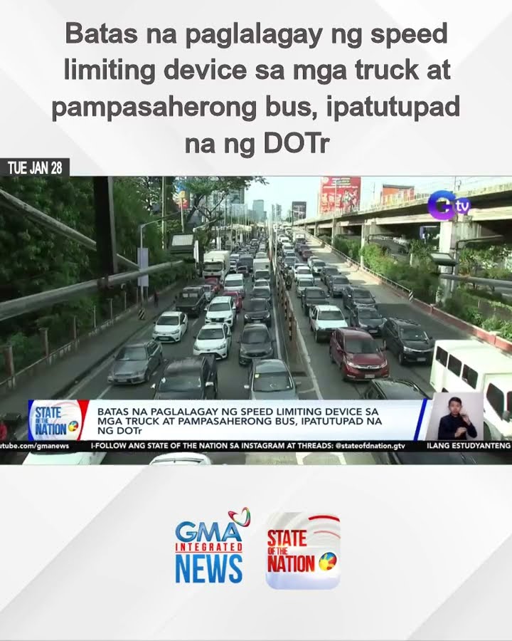 Batas na paglalagay ng speed limiting device sa mga truck at pampasaherong bus, ipatutupad... | SONA