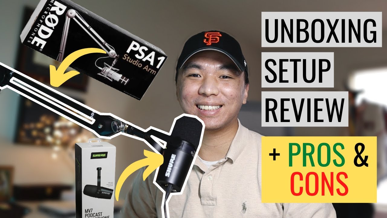 Shure MV7 + Rode PSA1  Unboxing, Setup, & Review 