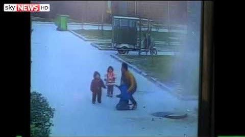Chinese Boy Flung Into The Air By Sewer Explosion