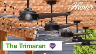 The Trimaran Outdoor Ceiling Fan featured at Andrew Michael Italian Restaurant | Hunter Fan