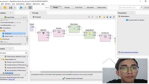Test Data Set UCI Repository menggunakan Split Data | Rapidminer Studio