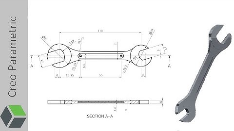 3D Design | 3D Modelling of Wrench using Creo | Creo Parametric Tutorial