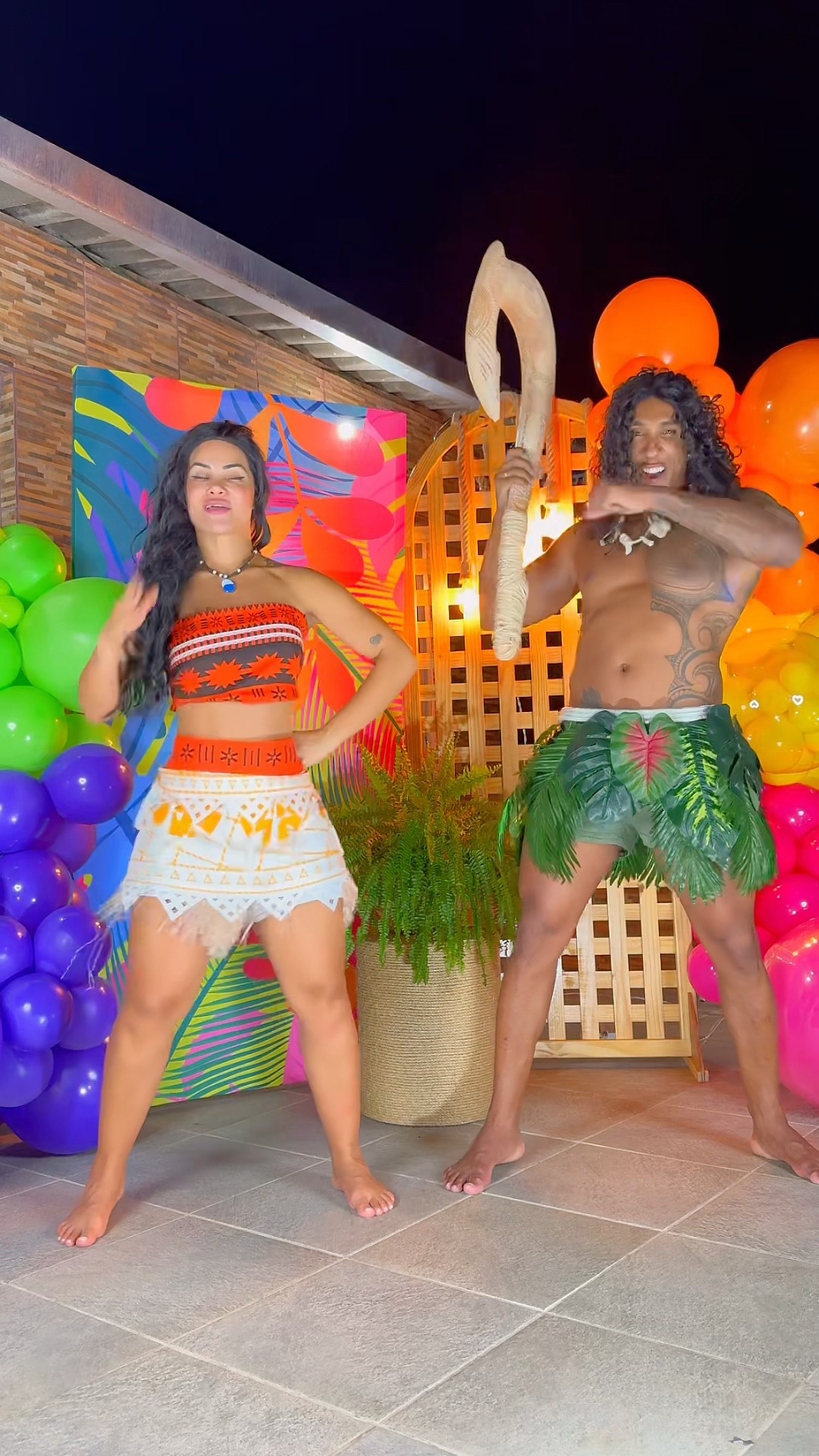 Quem gostou do nosso cenário?​⁠@mayca.brasil #transition #moana #maui #fantasy #apollosant #short