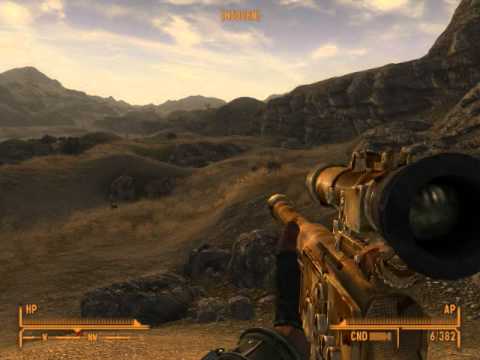 Fallout New Vegas Ycs 186 Gauss Rifle Gobi Campaign Scout Rifle Youtube