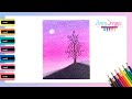 Cómo dibujar un ATARDECER | PAISAJE fácil con óleo pastel - Paso a paso