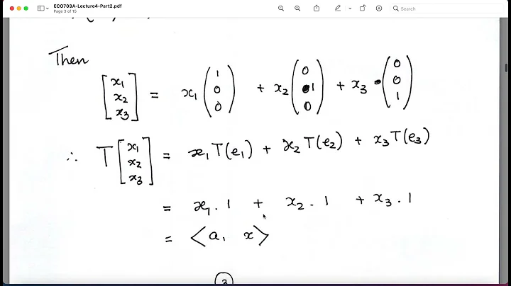 ECO703A Lecture4c : Linear Operators