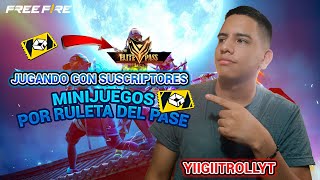 FREE FIRE EN VIVO - SALA POR EL PASE CON SUB - REGALANDO DIAMANTES - YIIGIITROLLYT