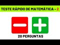 Desafie sua Mente com 20 Perguntas de Matemática Básica! 🧠