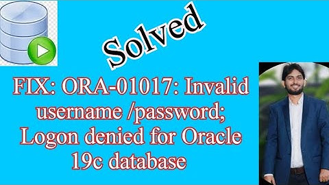 FIX:ORA-01017-Invalid username/password;logon denied -solved Oracle Sql developer [solved] ✅
