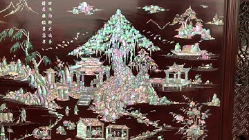 Bức tranh đồng quê khảm ốc hàng siêu víp siêu khủng nhất việt nam tại cơ sở tranh khảm ốc hoàng hiệp