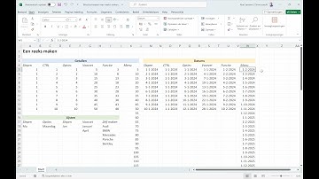 Een reeks maken of doorvoeren in Excel