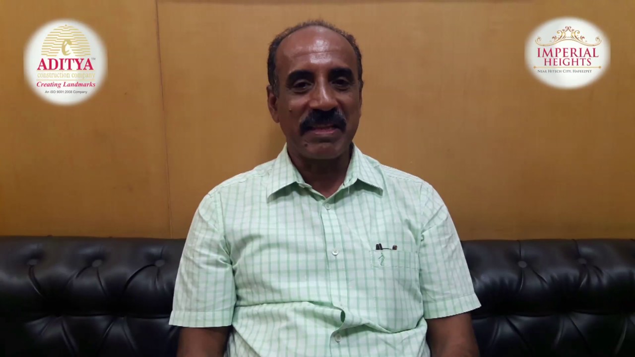 Aditya Imperial Heights Testimonials/Reviews Mr. Abhram Jacob