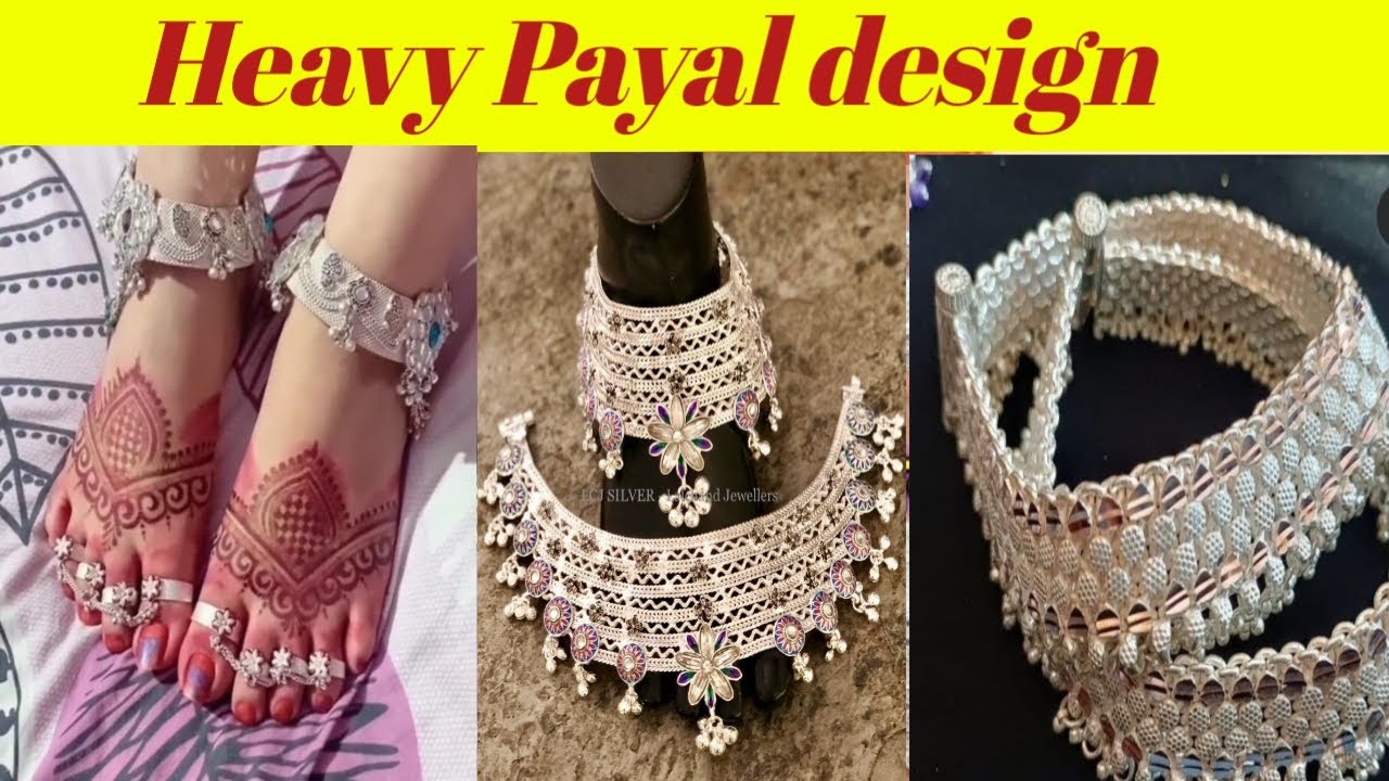 Girl Payal design with price latest leg chain design in silver Payal ...