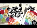 Colorful Rainbow Cards using NEW Simon Stamps & Dies