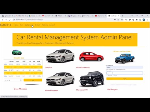 Full Project | Car Rental Management System Using ASP.Net C# and SQL Server
