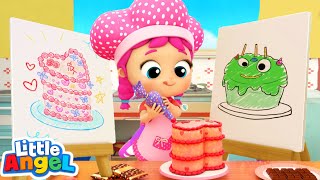 Jill Bakes a Princess Cake! | Jill's Playtime | Little Angel Kids Songs \& Nursery Rhymes