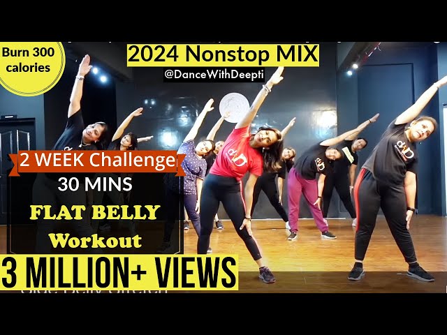 30mins Daily BELLY FAT BURN Workout | Easy Exercise to Lose weight 3-5kgs #dancewithdeepti class=