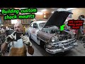 Custom shock and swing pedal mounts for our 1954 Chevy Sedan