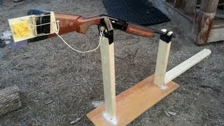 Hillbilly Gopher Trap - 12 gauge, fishing string, rat trap