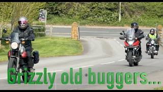 A few grizzly old bikers hoping to get a sausage roll!